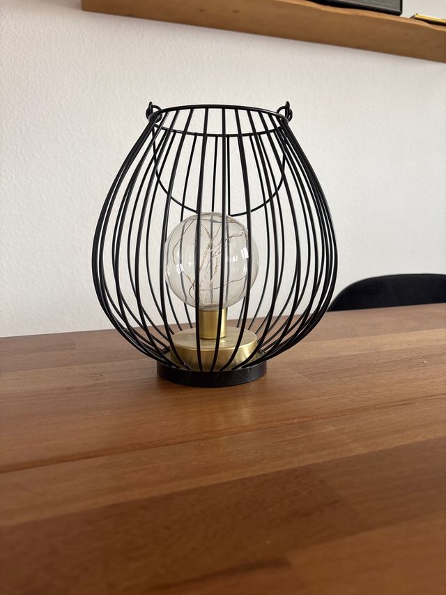 Lampada LED Decorativa in Metallo e Cristallo