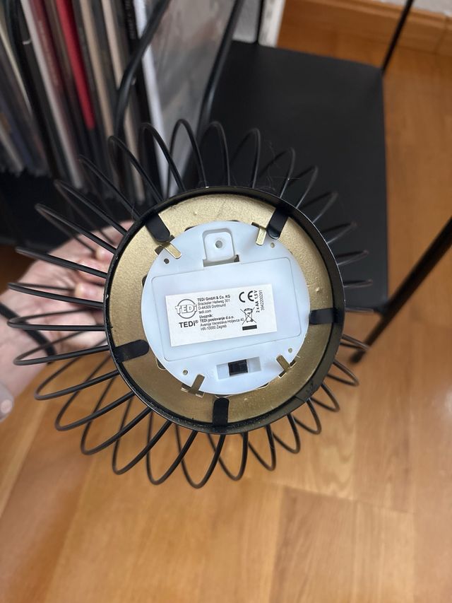 Lampada LED Decorativa in Metallo e Cristallo