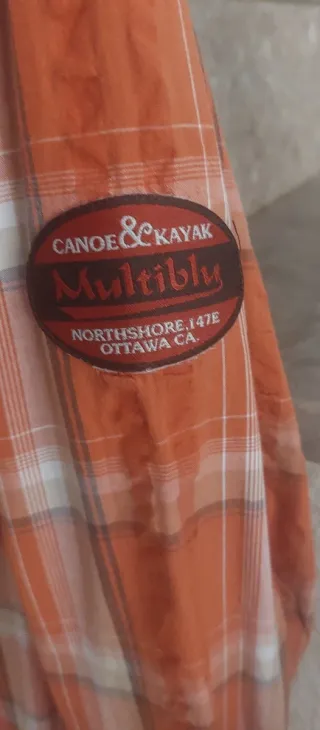 Camisa de cuadros naranja talla XL