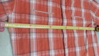 Camisa de cuadros naranja talla XL