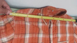 Camisa de cuadros naranja talla XL