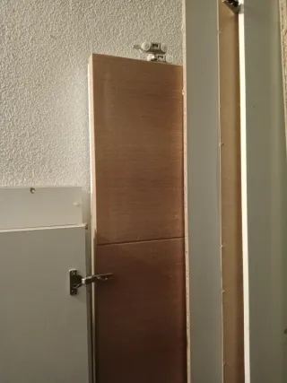 Puerta corredera roble con guía