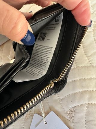 Monedero Guess Negro Estampado Logo NUEVO