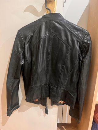 Cazadora Piel Mujer Hugo Boss Negra