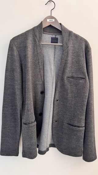 Blazer de punto gris de Zara Man
