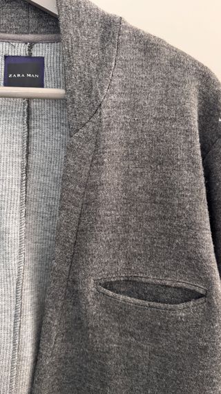 Blazer de punto gris de Zara Man
