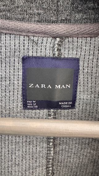 Blazer de punto gris de Zara Man