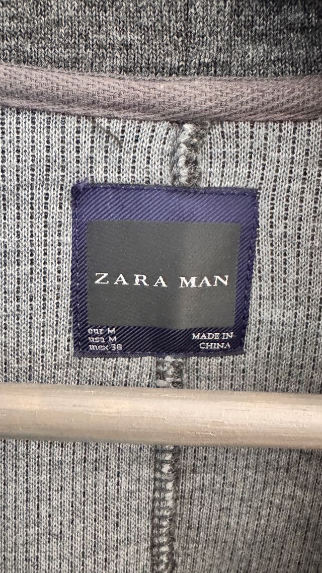 Blazer de punto gris de Zara Man
