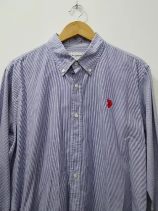 Camicia U.S. Polo Assn. a righe blu/bianca XL