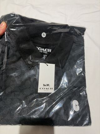 Polo Coach Caballero Talla XL Negro