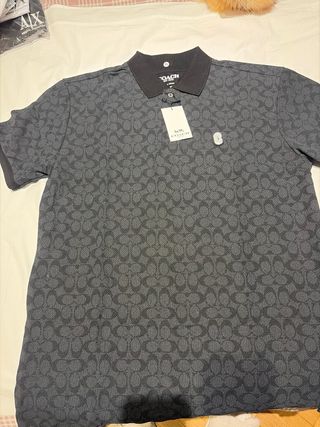 Polo Coach Caballero Talla XL Negro