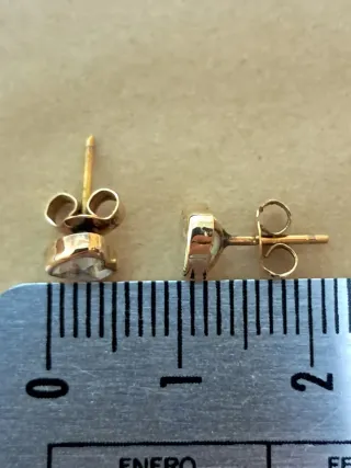 Pendientes oro 18k niña corazón
