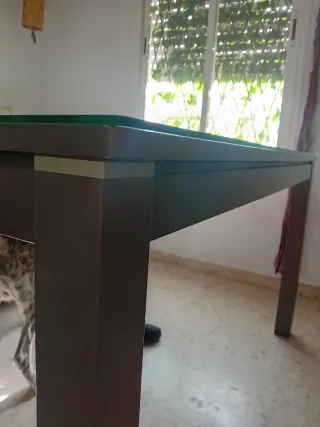 Mesa de centro cristal y madera