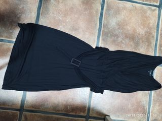Vestido negro largo talla 40