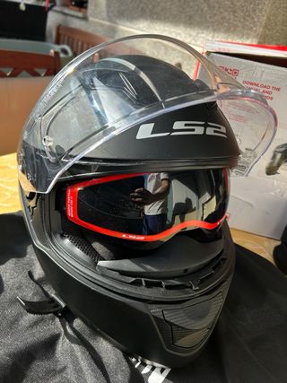 Pack 2 Cascos Moto LS2 Stream EVO Negro