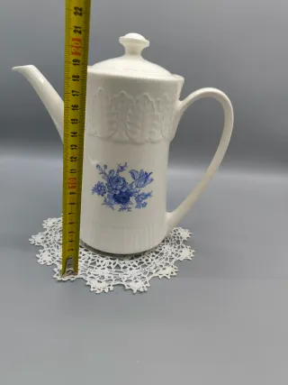 Tetera de porcelana azul y blanca Pontesa