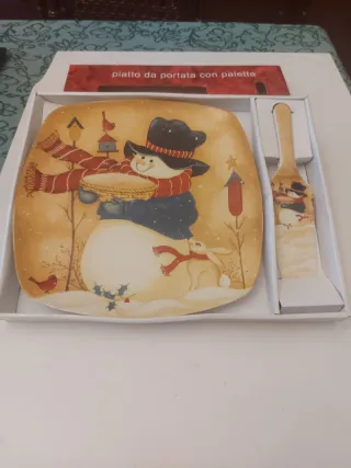 Piatto da portata con paletta natalizio