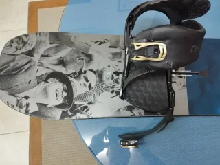 Tabla Snowboard Burton y Fijaciones Salomon.