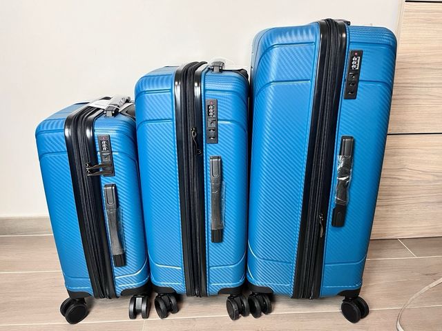 Lote 3 Maletas Polipropileno Azul