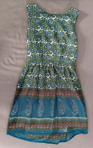 Vestido Sfera verde y azul