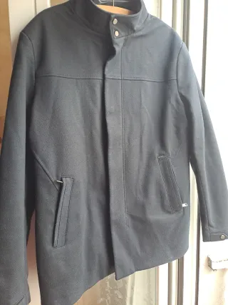 Chaquetón Zara Hombre Negro