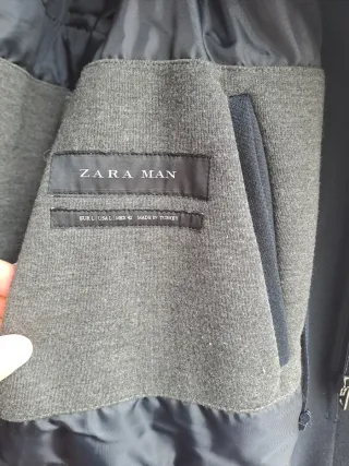 Chaquetón Zara Hombre Negro