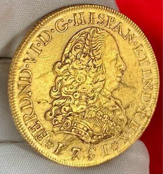 8 Escudos Fernando VI 1751 Lima