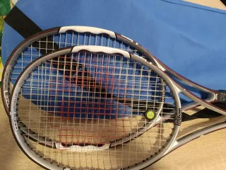 2 Raquetas de Tenis con Funda Azul