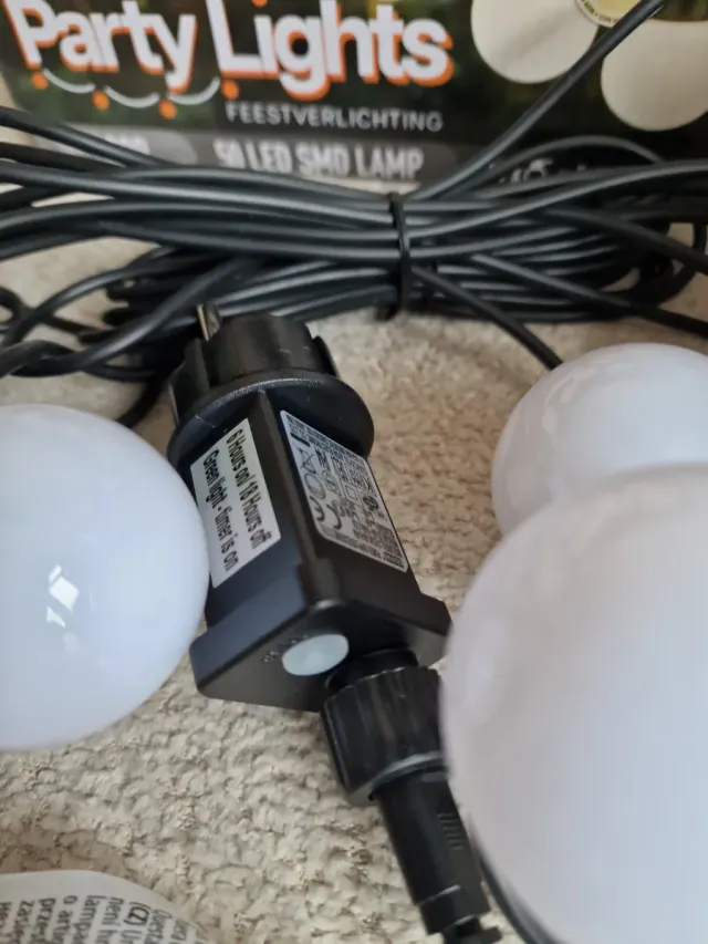 Tira 9,5m 10 Bombillas LED Cálidas