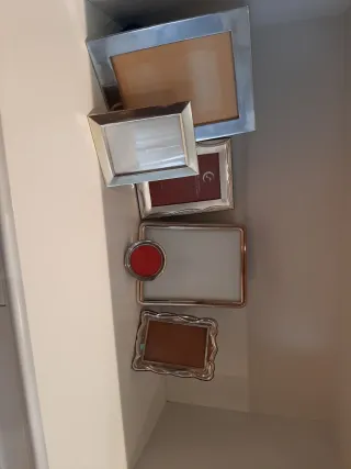 Lote de 5 Marcos de Fotos Plateados