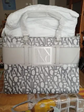 Bolso Tote Armani Exchange Beige