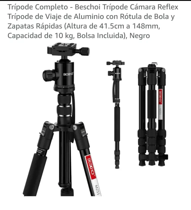 Trípode Beschol M255 Aluminio Viaje Rótula 360