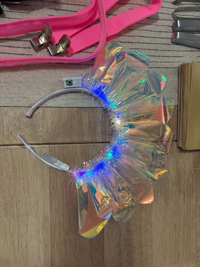 Artículos fiesta Candy Bar, iluminación y pistolas