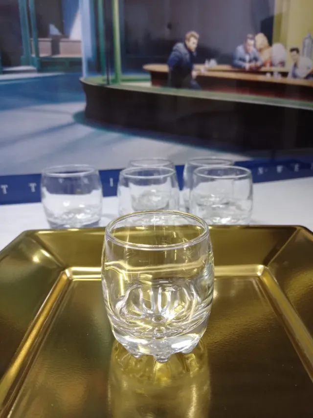 Lote 6 mini vasos de cristal