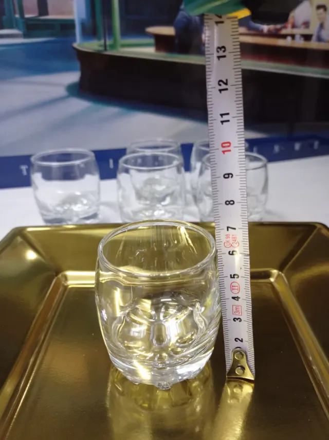 Lote 6 mini vasos de cristal