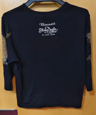 Camiseta Harley Davidson Mujer Negra y Marrón