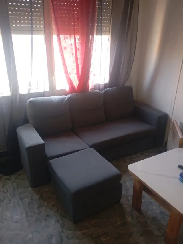 Sofá Rinconera Gris Tela