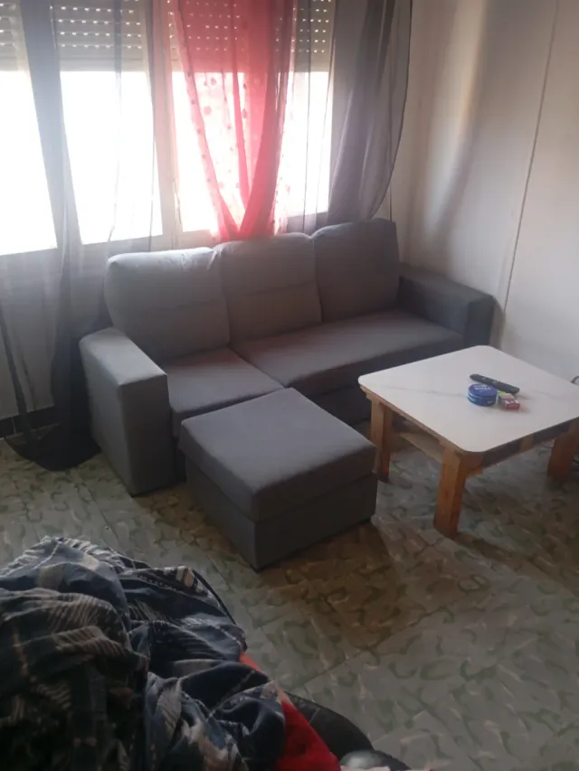 Sofá Rinconera Gris Tela