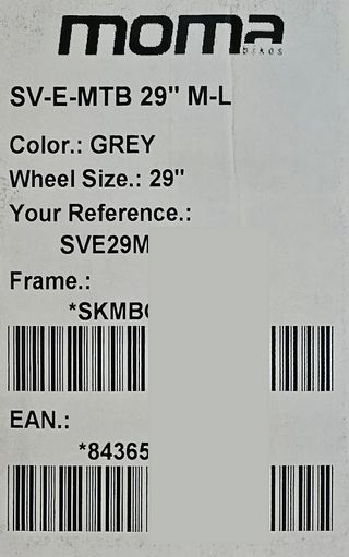 Bicicleta Eléctrica E-MTB 29” Moma