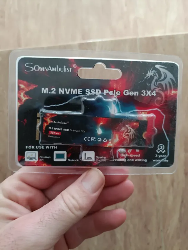 SSD NVMe M.2 Somnambulis 256 GB PCIe Gen 3x4