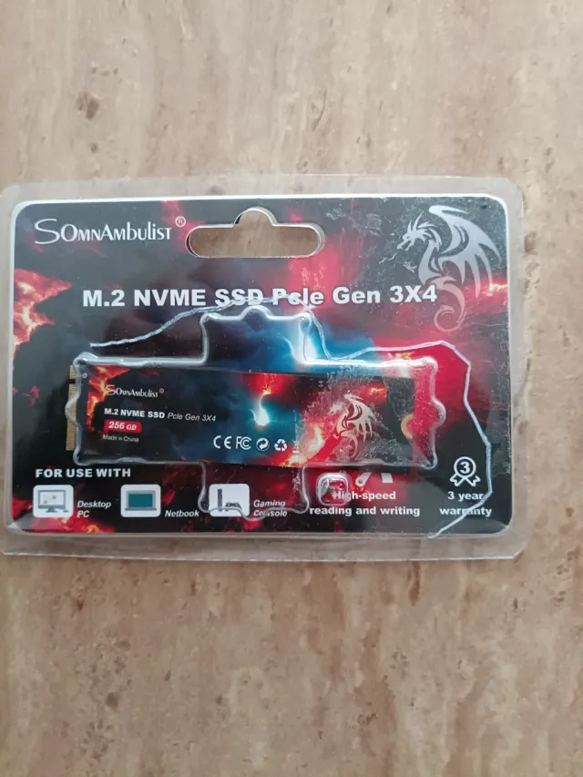 SSD NVMe M.2 Somnambulis 256 GB PCIe Gen 3x4