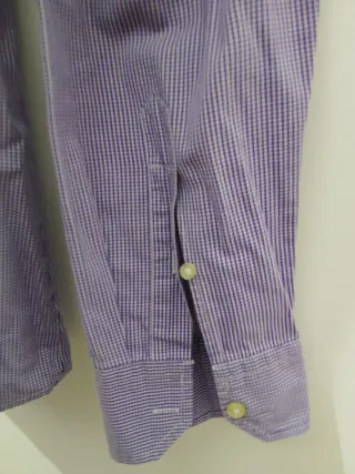 Camicia uomo Benetton a quadri viola