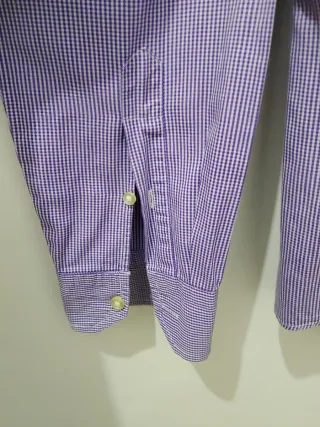 Camicia uomo Benetton a quadri viola