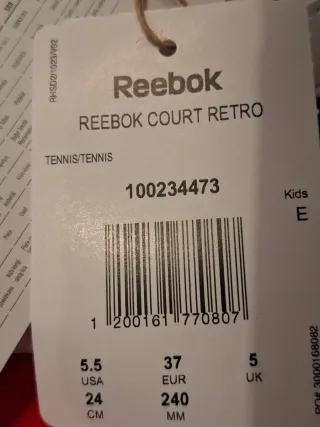 Zapatillas Reebok Blancas y Negras