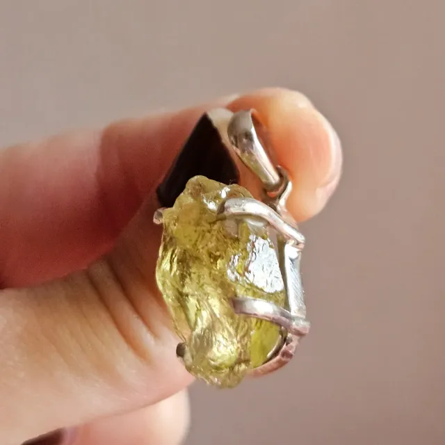 Colgante Plata 925 Citrino Bruto