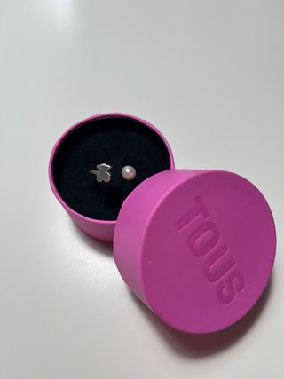 Anillo Tous Oso Perla Ajustable Plata