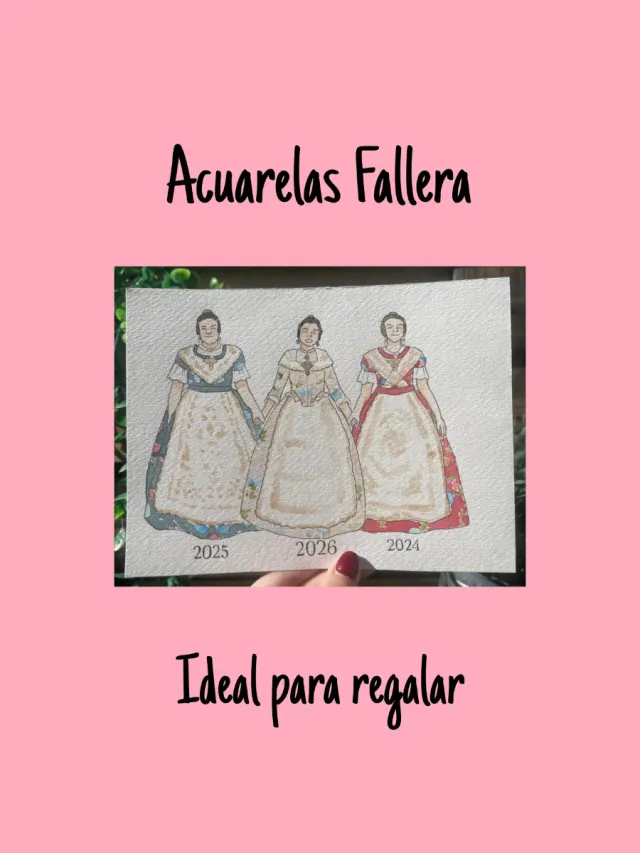 Ilustraciones acuarela Fallera