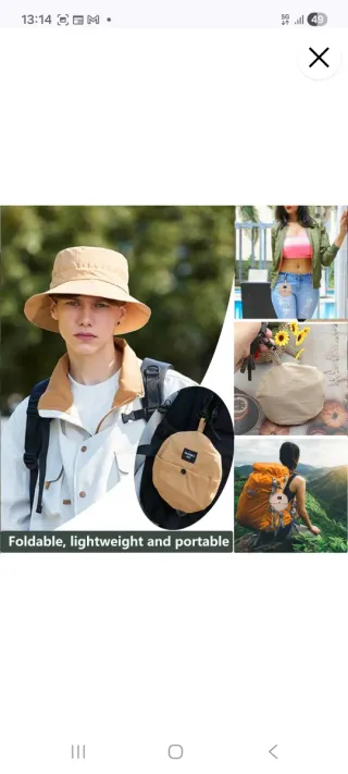 Sombrero/Gorro Wanyig Beige Nuevo