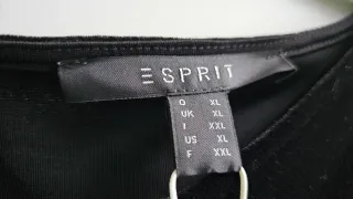 Blusa terciopelo Esprit fiesta negra talla M