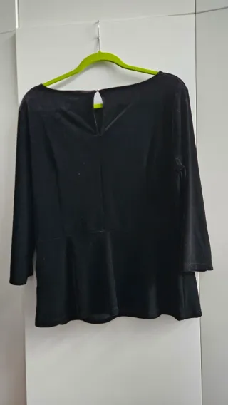 Blusa terciopelo Esprit fiesta negra talla M